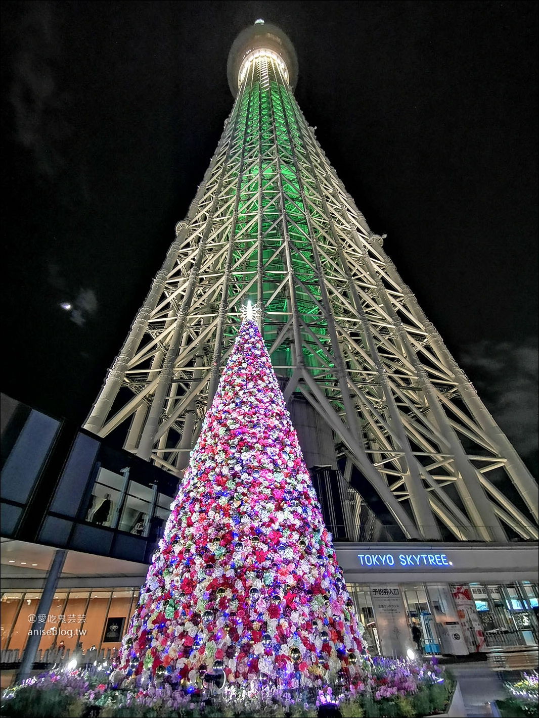 2018 東京Skytree 晴空塔耶誕點燈、光雕投影秀，美翻了！