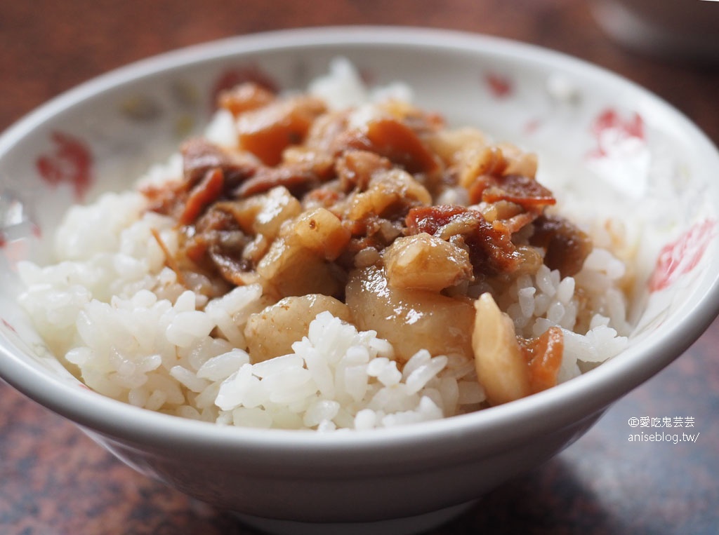 嘉義林家火雞肉飯，米飯粒粒分明噴香可口