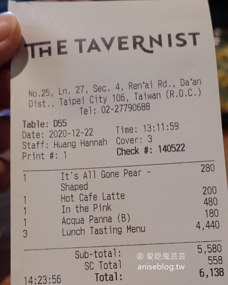 The Tavernist 午間套餐 @金普頓酒店，2020米其林餐盤推薦