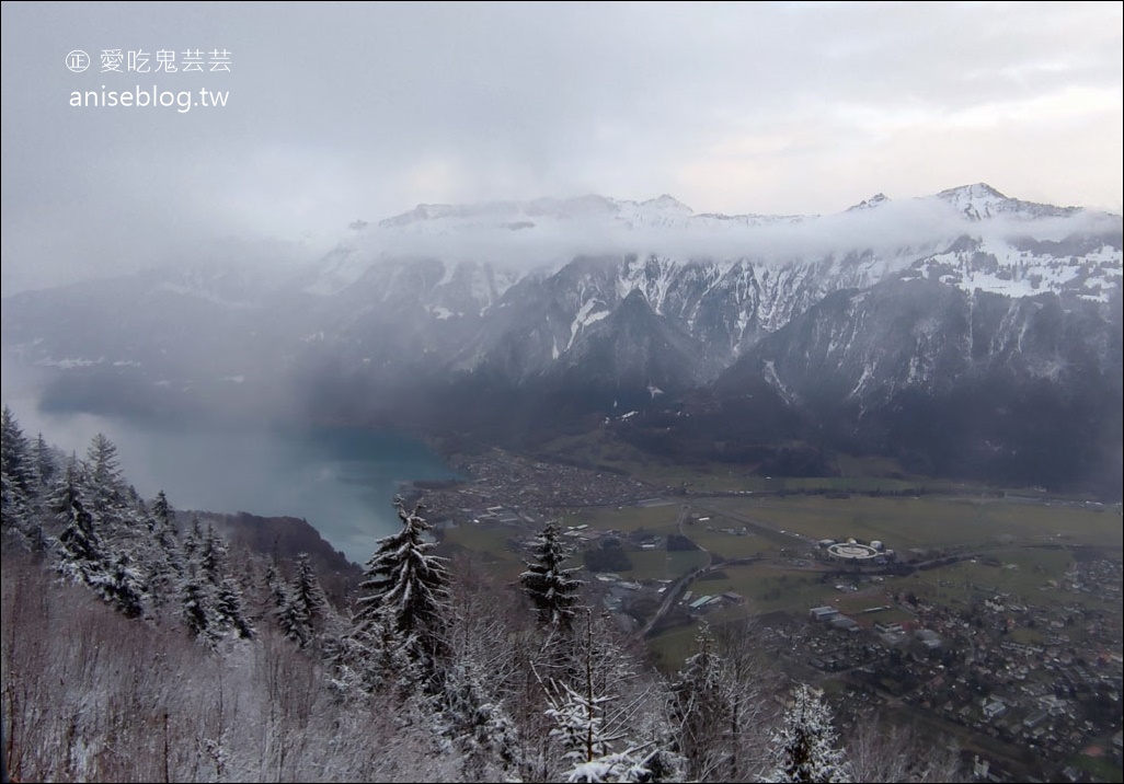 瑞士少女峰區 | 哈德昆觀景台 Harder Kulm，俯瞰雙湖的人間仙境