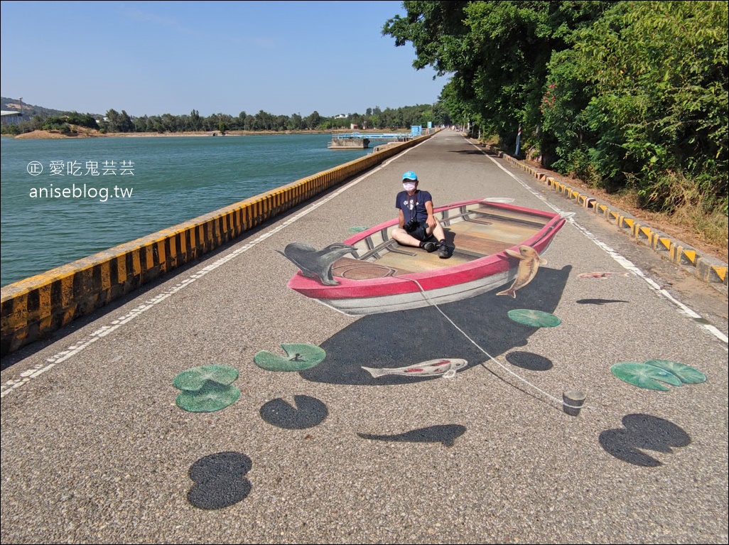 漂浮斑馬線、漂浮3D彩繪船 @太湖，金門打卡景點