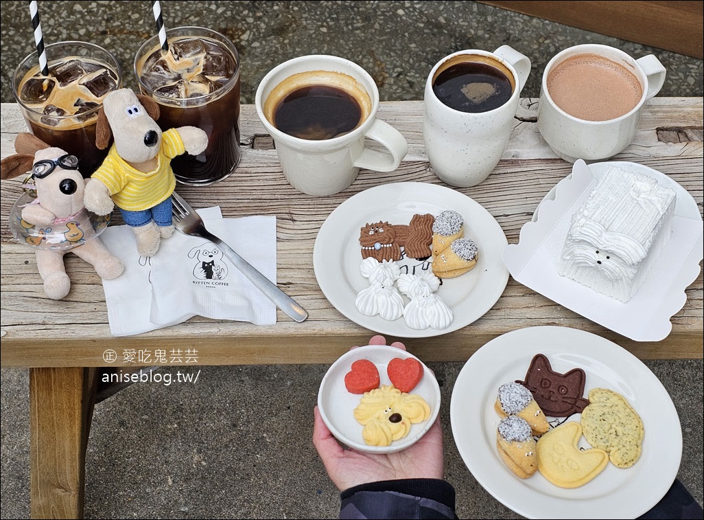 釜山田浦咖啡街 kitten coffee，超可愛小狗蛋糕，這家店是可愛專賣店吧！ @愛吃鬼芸芸